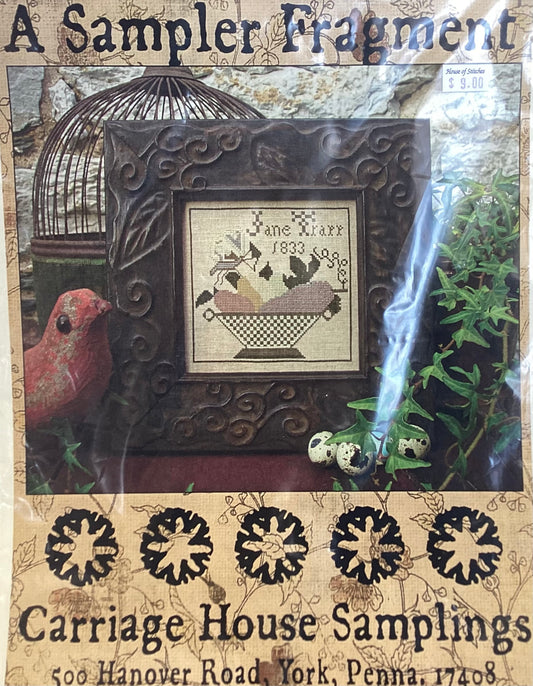 A Sampler Fragment by Carriage House Samplings