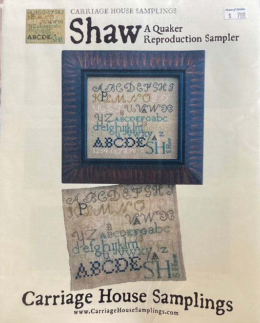Shaw: A Quaker Reproduction Sampler by Carriage House Samplings