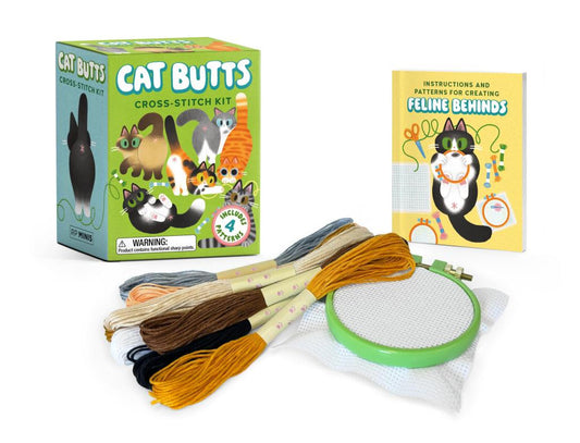 Cat Butts Cross Stitch Kit by Hachette Book Group