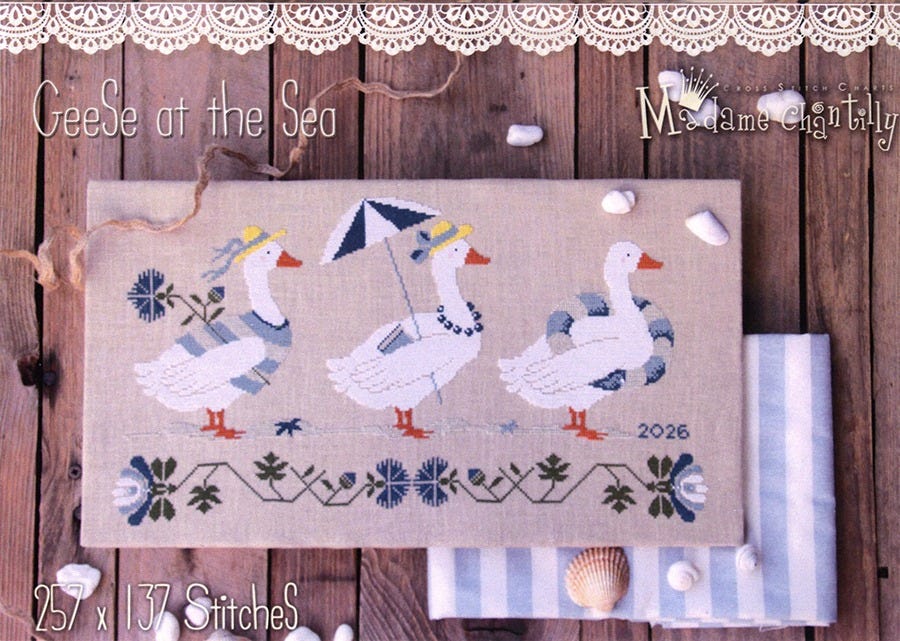Geese at the Sea by Madame Chantilly