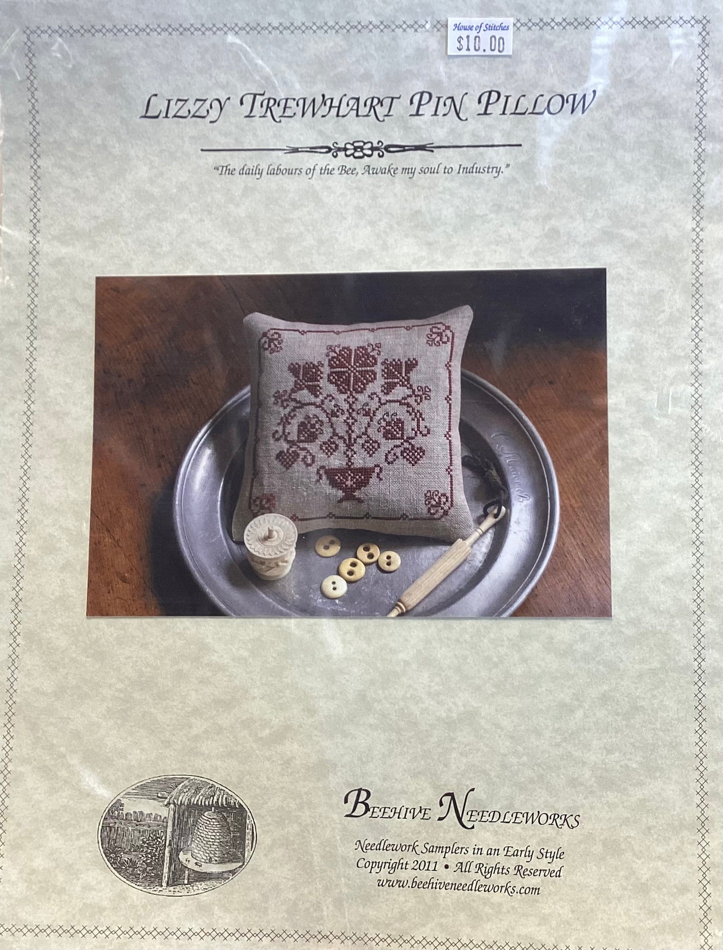 Lizzy Trewhart Pin Pillow by Beehive Needleworks