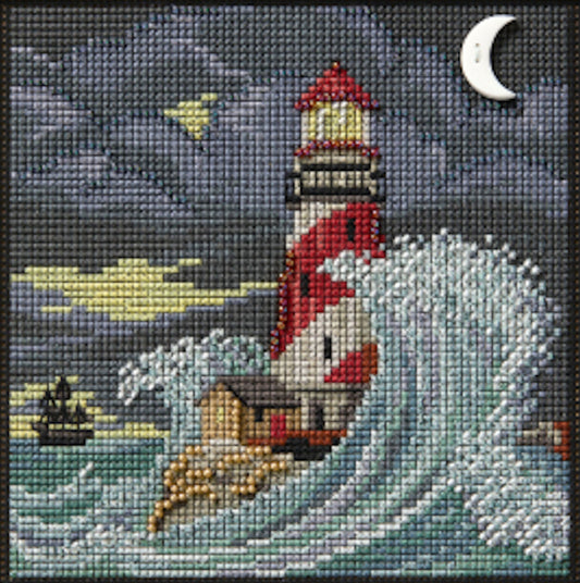 Haunted Lighthouse: Button & Beads Autumn Series Kit by Mill Hill