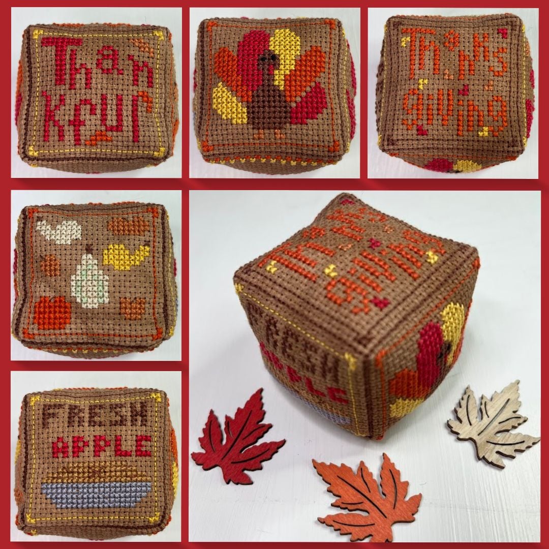 PREORDER! Thanksgiving - Small Cube Series by Ladybug Stitches
