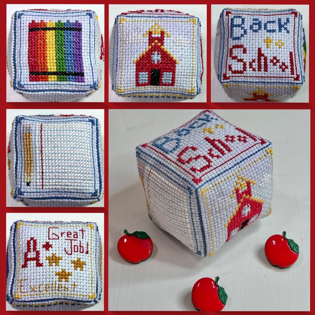 PREORDER! Back to School - Small Cube Series by Ladybug Stitches
