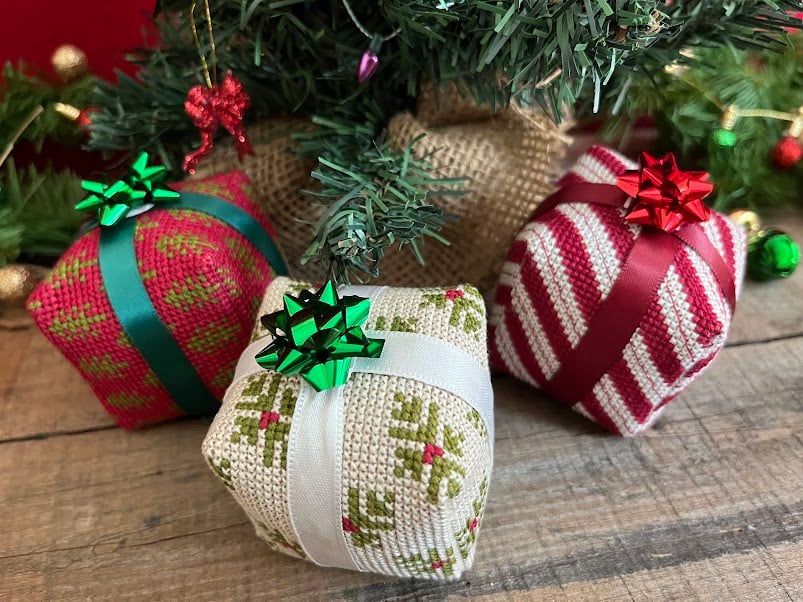 PREORDER! Three Presents - Small Cube Series by Ladybug Stitches
