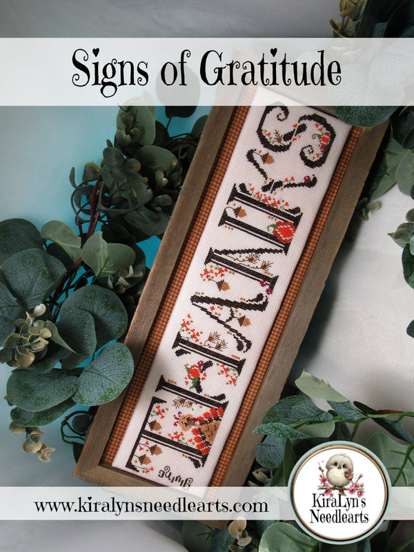 PREORDER! Signs of Gratitude by KiraLyn’s NeedleArts