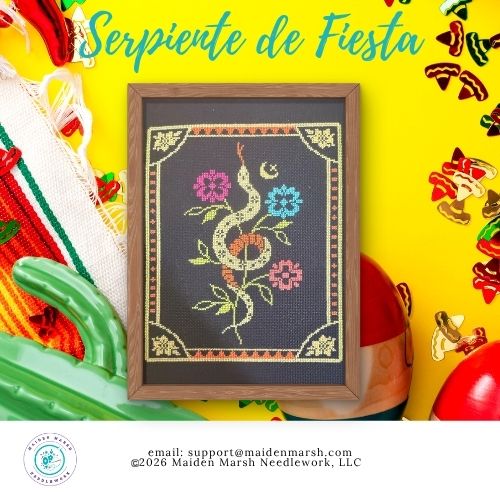 PREORDER! Serpiente de Fiesta by Maiden Marsh Needlework