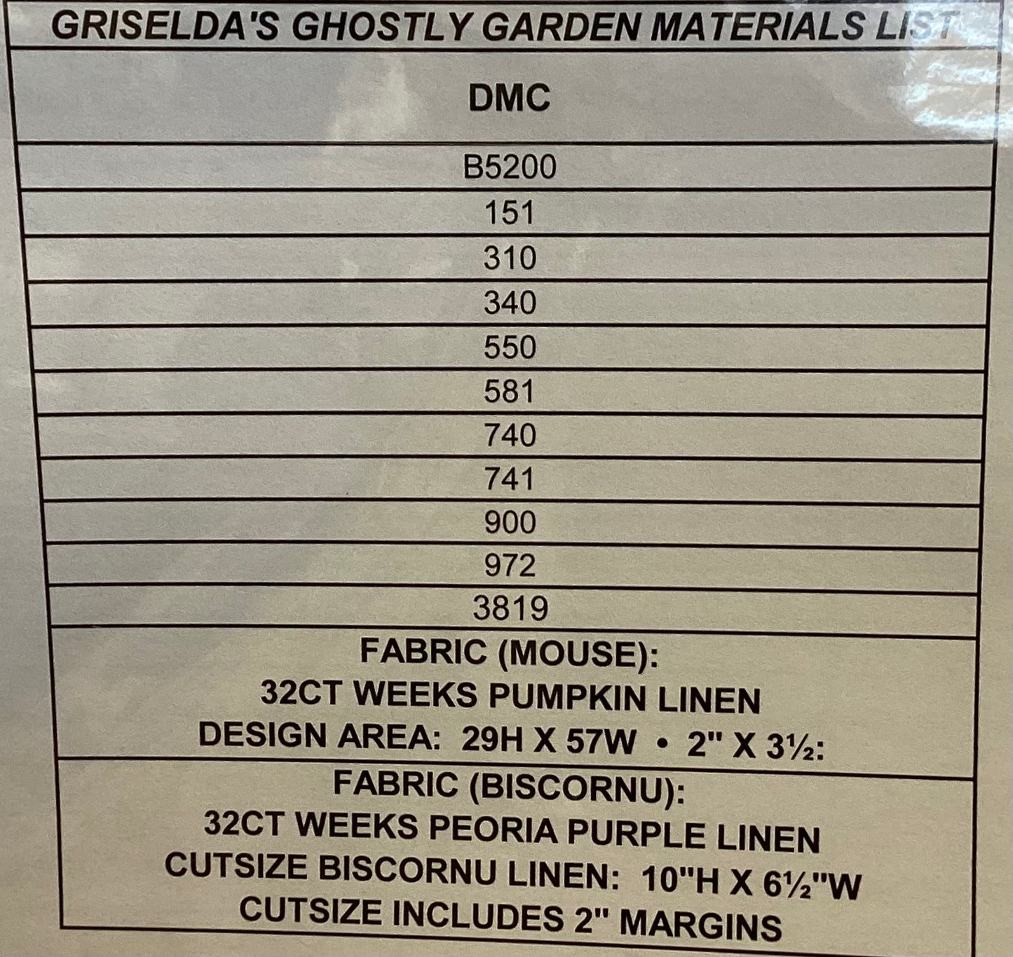 Griselda’s Ghostly Garden Biscornu & Mouse by Just Nan