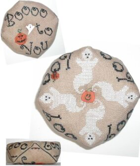 Ghosts & Bats Biscornu by Praiseworthy Stitches