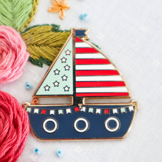 Summer Sailboat Magnetic Needle Minder by Flamingo Toes