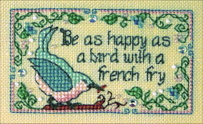 Be As Happy As A Bird With A French Fry by The Sweetheart Tree