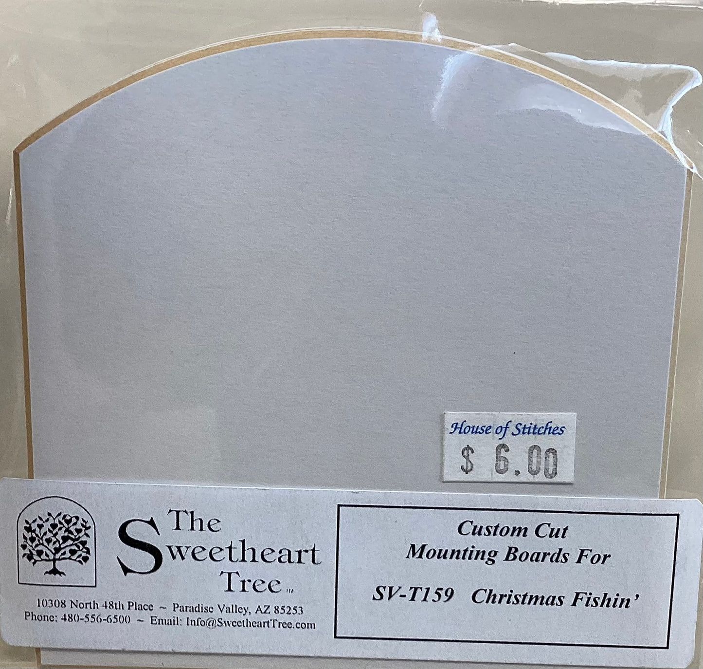 Custom Cut Mounting Board for “Christmas Fishin’” by The Sweetheart Tree