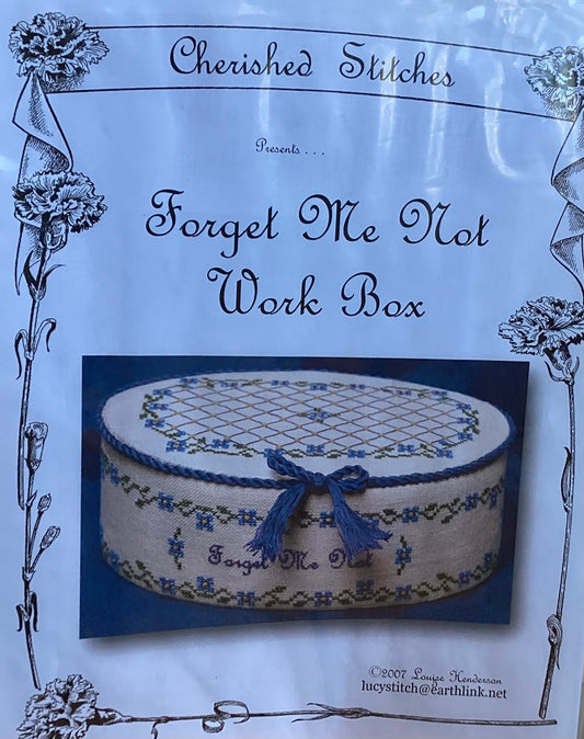 Forget Me Not Work Box by Cherished Stitches