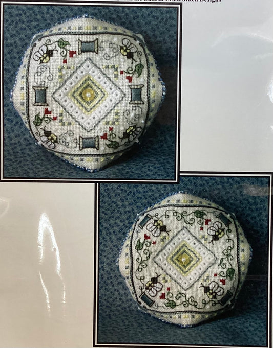 I’d Rather Bee Stitching Biscornu Pincushion by The Sweetheart Tree