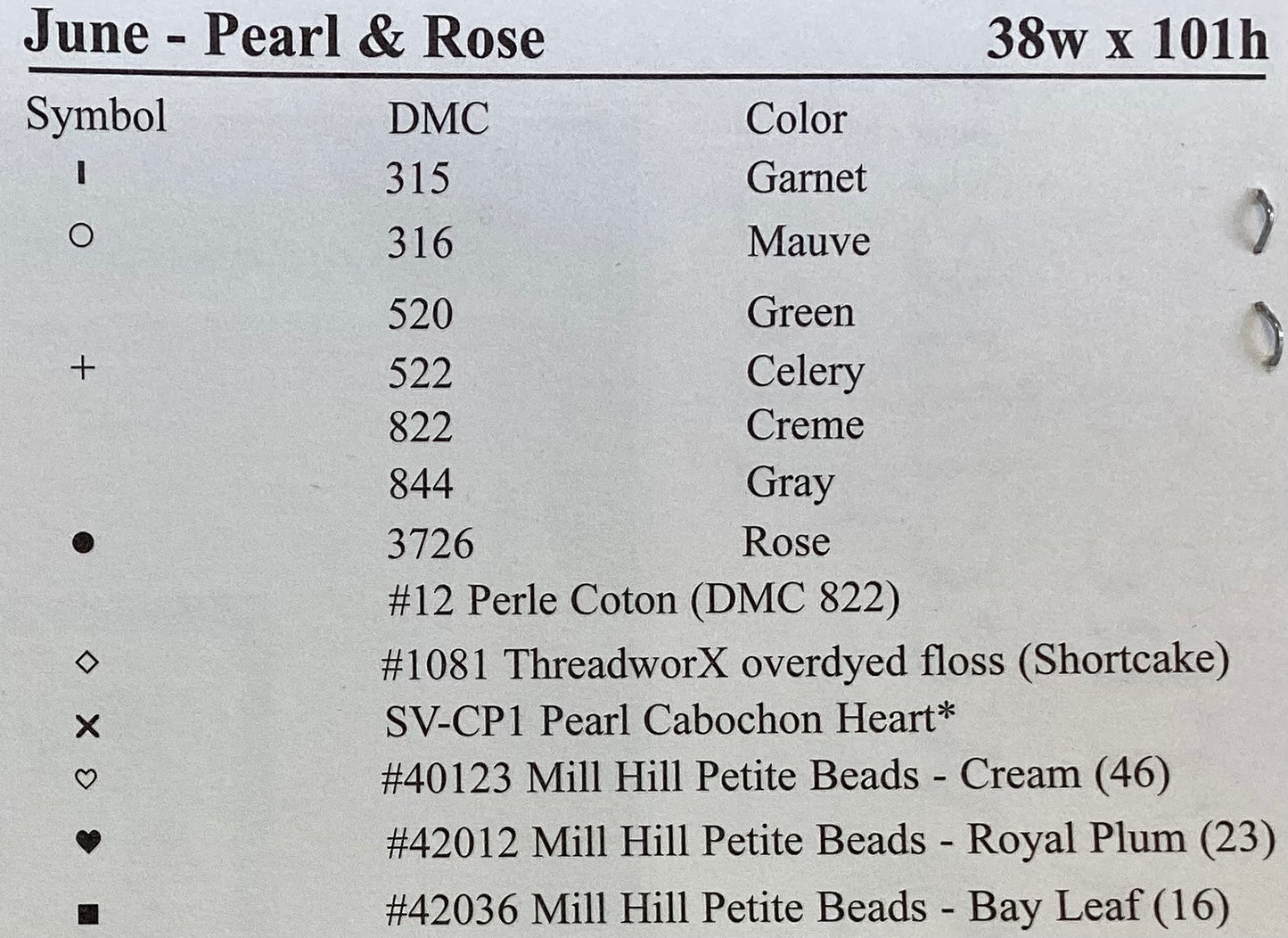 June : Pearl & Rose by The Sweetheart Tree