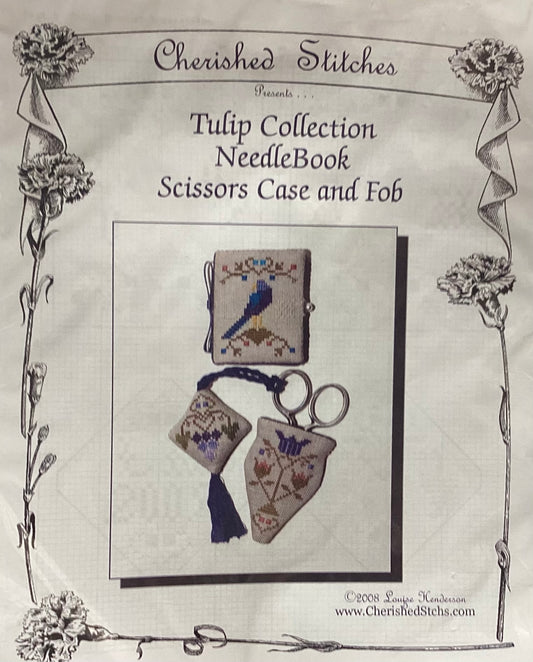 Tulip Collection: Needlebook, Scissor Case, and Fob by Cherished Stitches