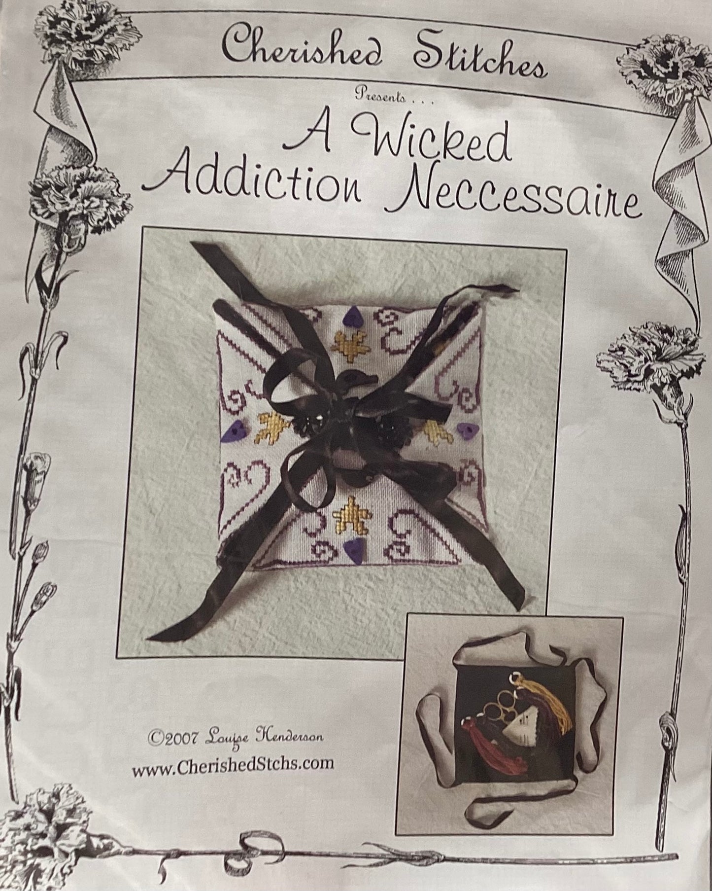 A Wicked Addiction Neccessaire by Cherished Stitches