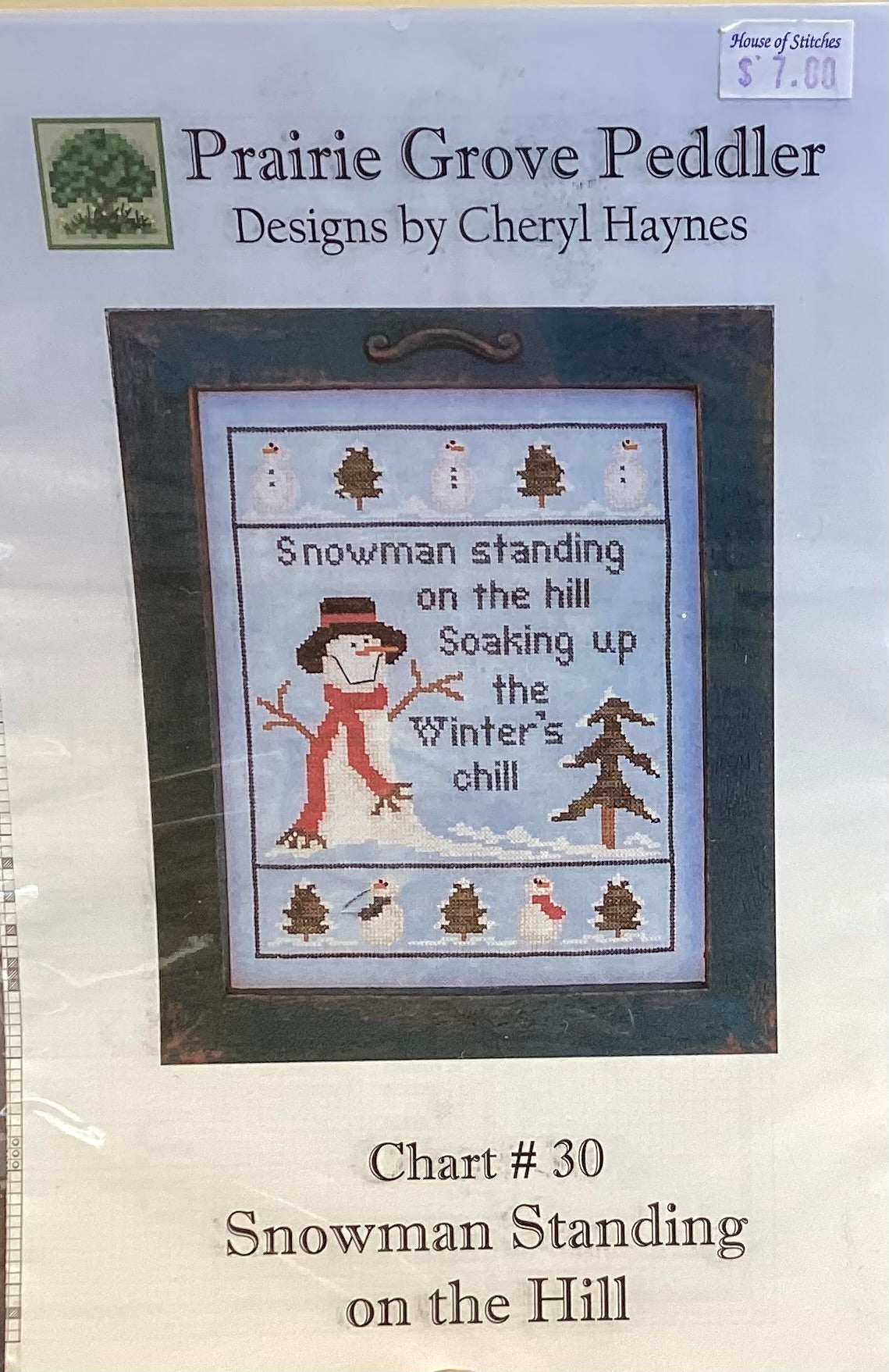 Snowman Standing on the Hill by Prairie Grove Peddler