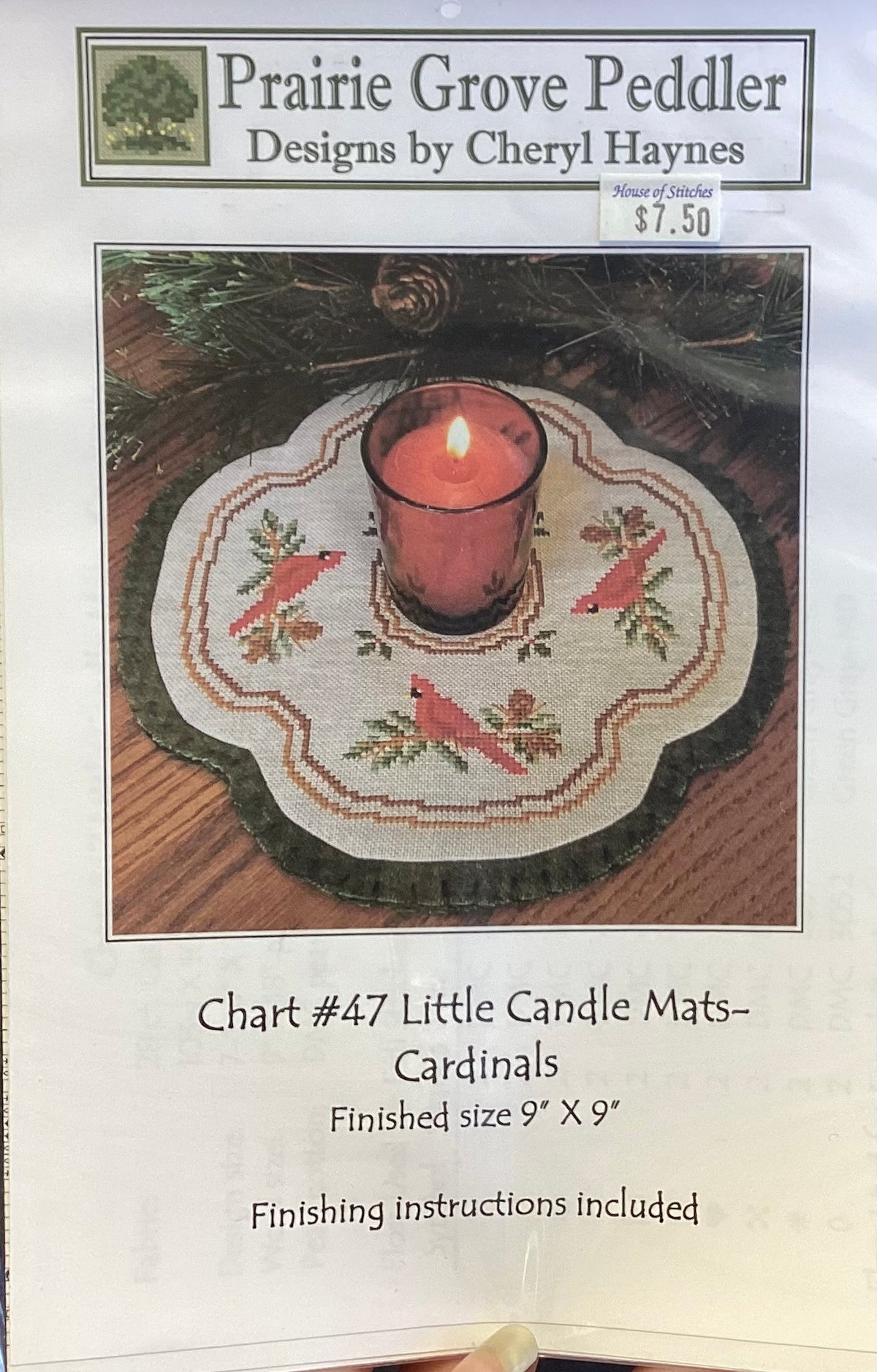 Little Candle Mats-Cardinals by Prairie Grove Peddler
