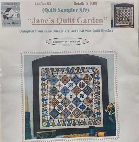 Quilt Sampler XIV: Jane’s Quilt Garden by Designs by Linda Myers