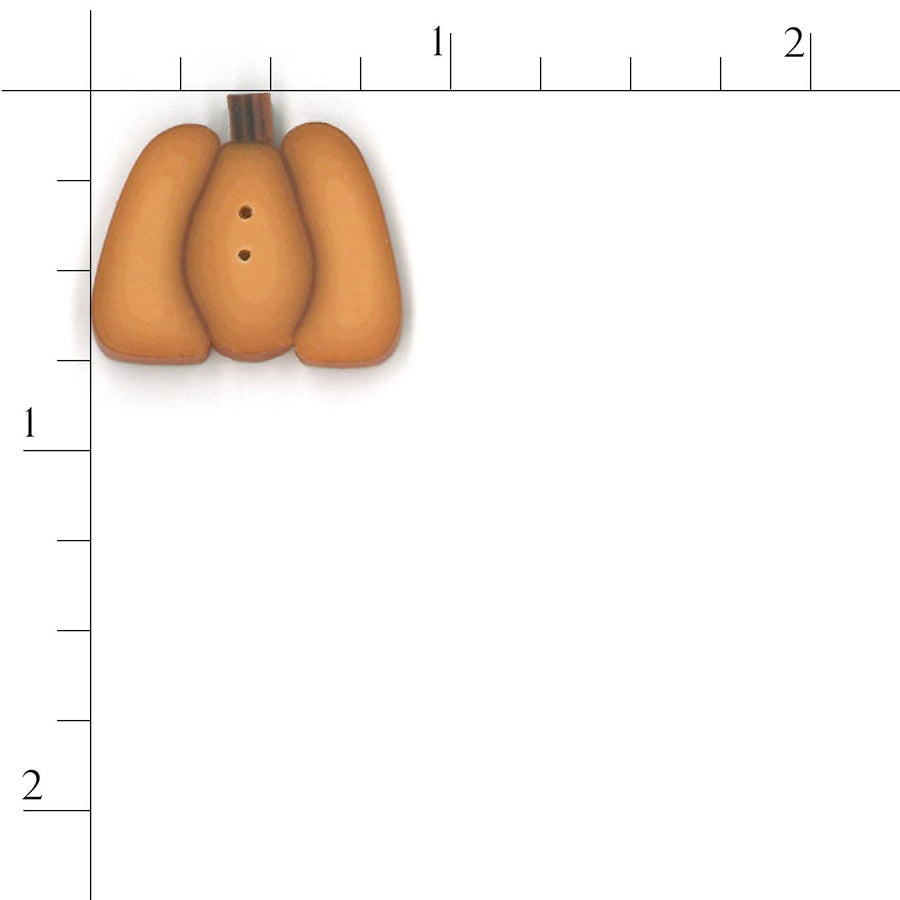 Small Golden Pumpkin Button by Just Another Button Company