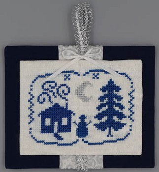 A Blue and Silver Christmas:Night by Misty Hill Studio