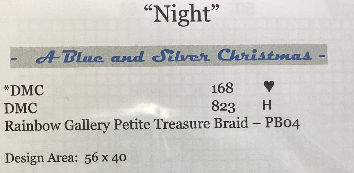 A Blue and Silver Christmas:Night by Misty Hill Studio