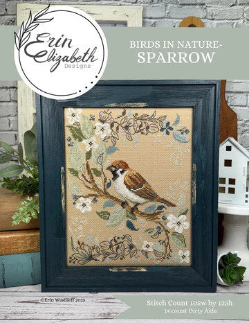 Birds in Nature- Sparrow by Erin Elizabeth Designs
