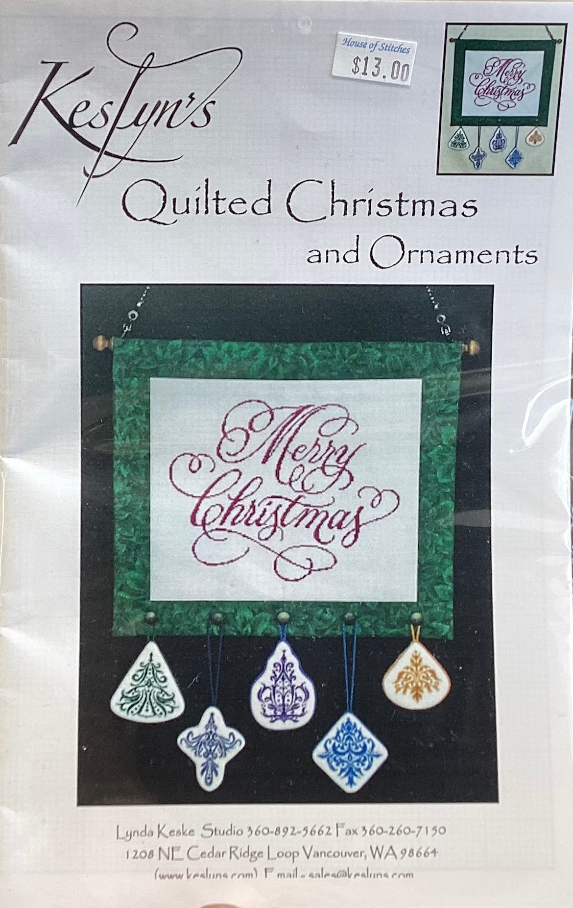 Quilted Christmas and Ornaments by Keslyn’s