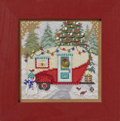 Christmas Camper: Buttons & Beads Winter Series 2024 kit by Mill Hill