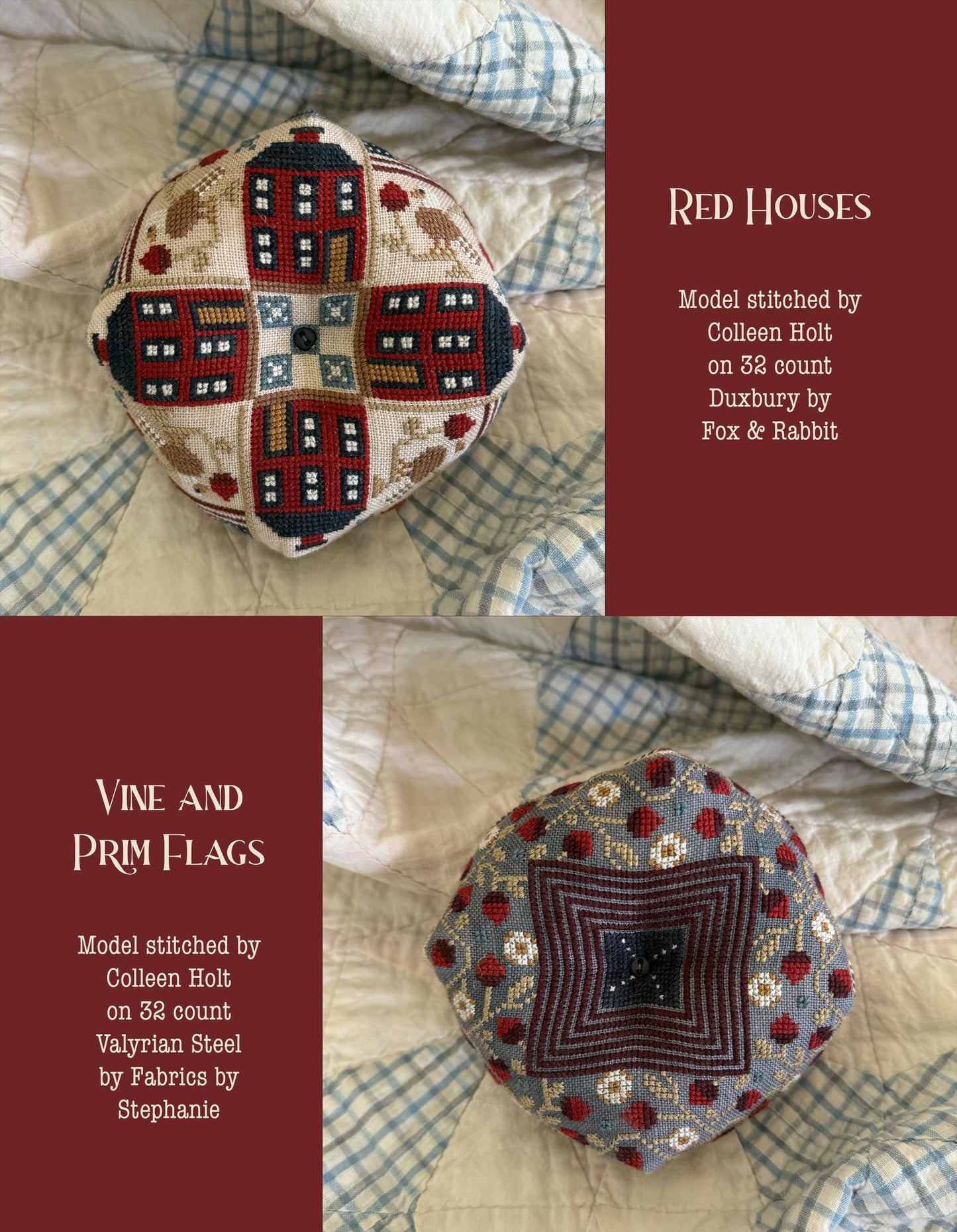Land That I Love Biscornu Book by Teresa Kogut