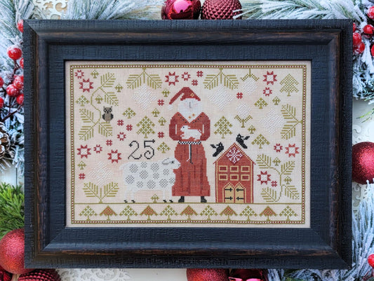 Santa and the Wool Makers Sampler By Kathy Barrick & Hello from Liz Mathews