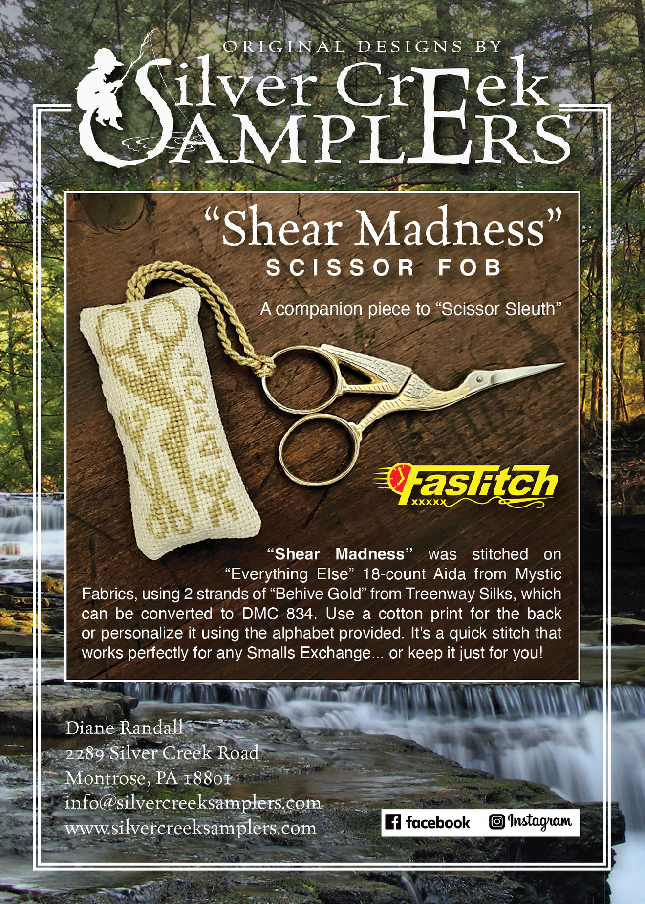 Shear Madness Scissor Fob by Silver Creek Samplers