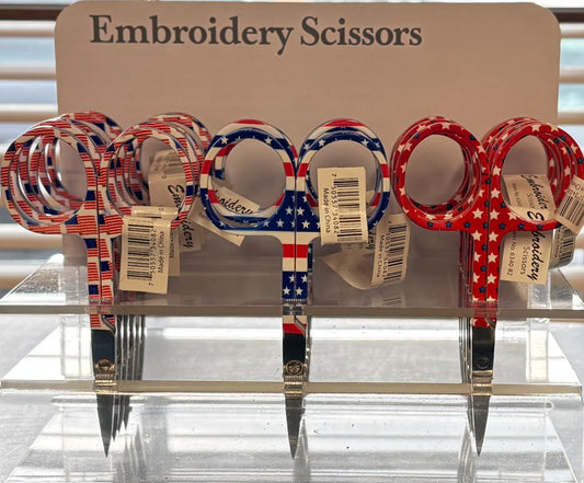 Stars and Stripes Scissors by Yarn Tree