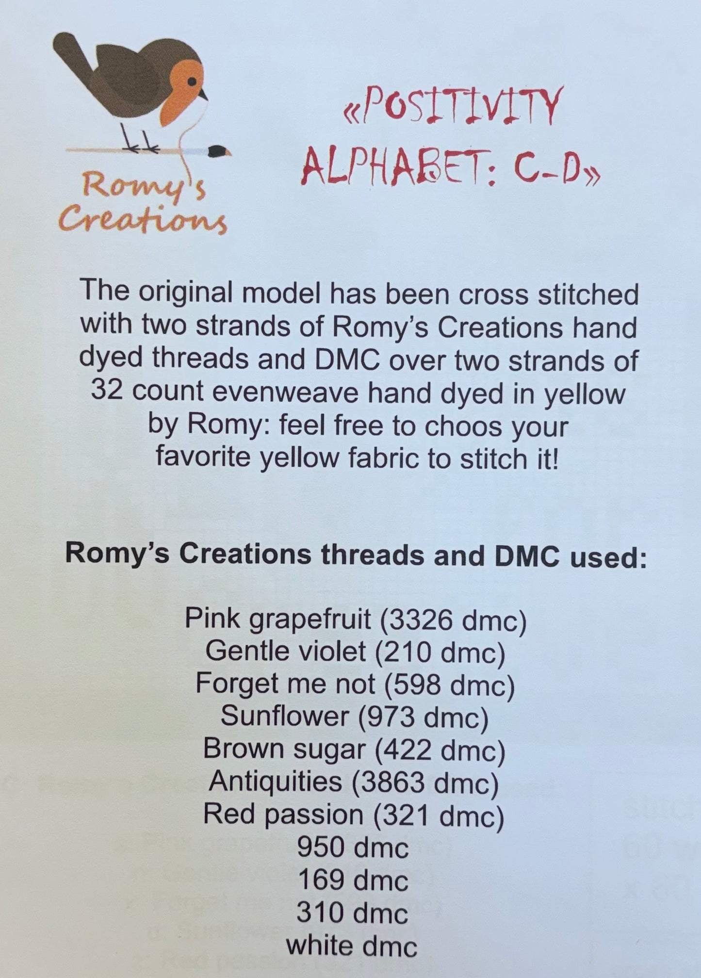 Positivity Alphabet: C-D by Romy's Creations