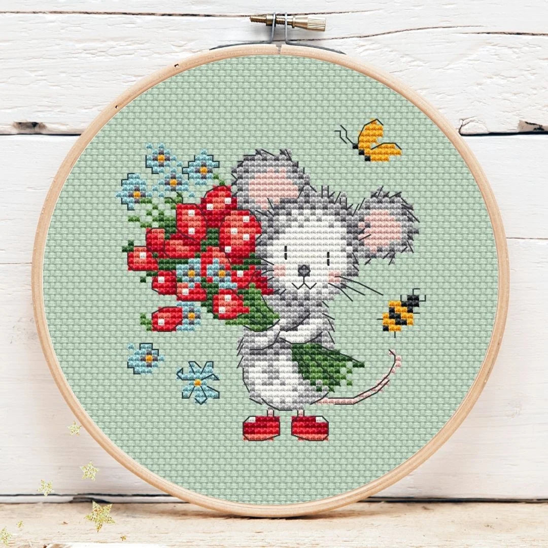 PREORDER! Strawberry Mouse Mini 2 by Artmishka