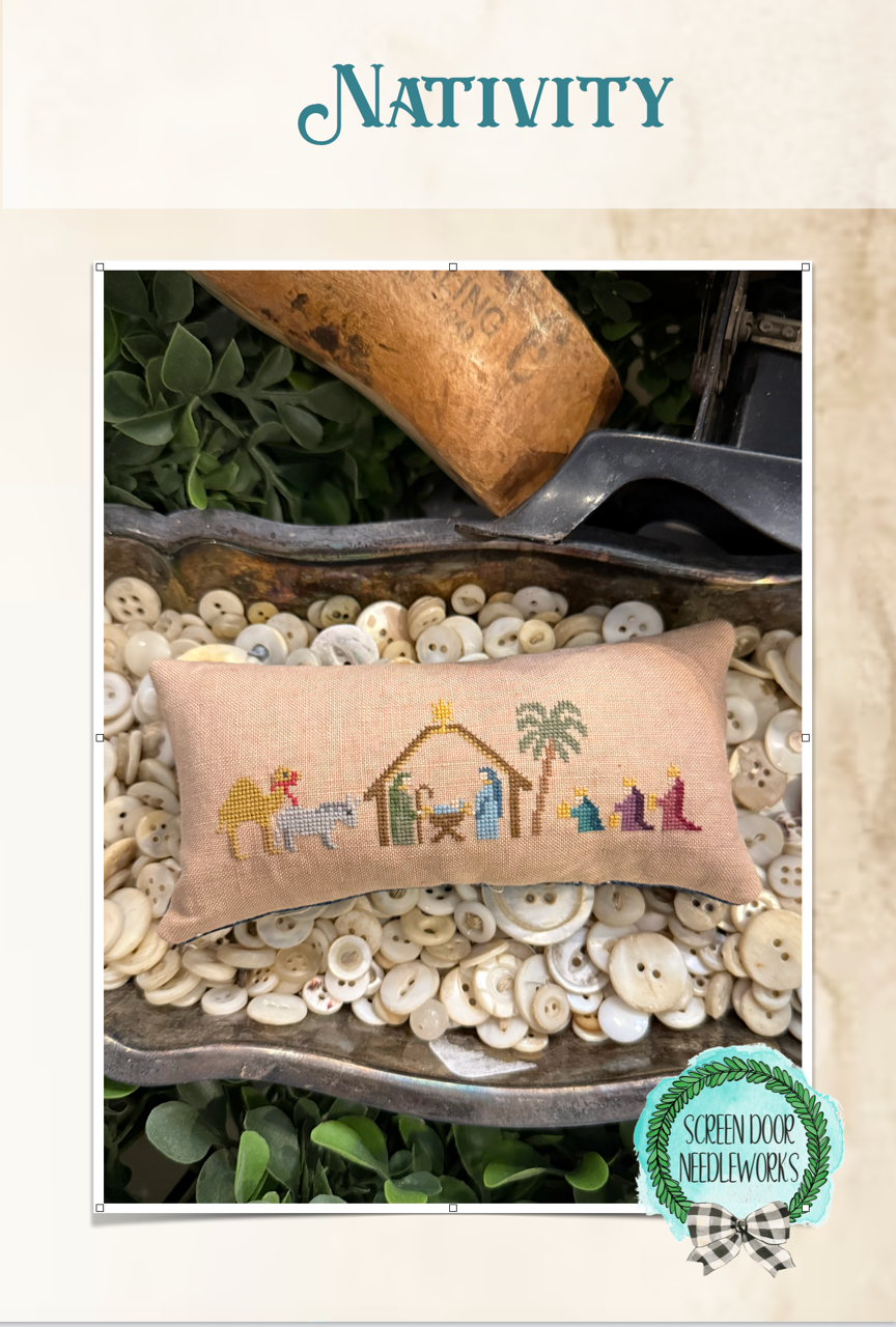 PREORDER! Nativity by Screen Door Needleworks