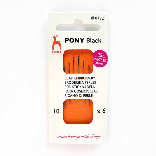 Pony Black #10 Bead Embroidery Needles