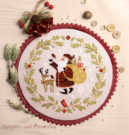 PREORDER! Santa and Friends by Samplers and Primitives
