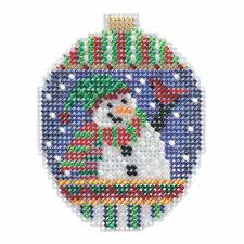 Snowman Greetings: Beaded Holiday Kit By Mill Hill