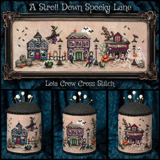 A Stroll Down Spooky Lane By Lola Crow Cross Stitch