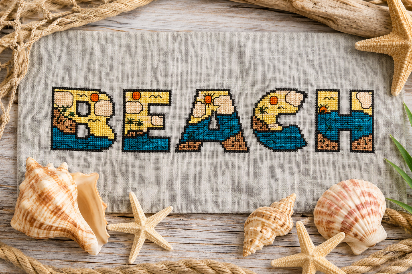 PREORDER! The Beach by Salty Stitcher Designs'