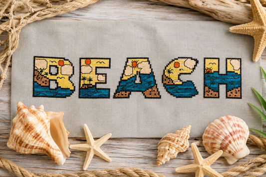 PREORDER! The Beach by Salty Stitcher Designs'