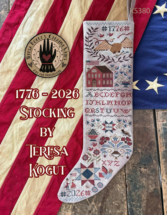 1776-2026 Stocking by Teresa Kogut