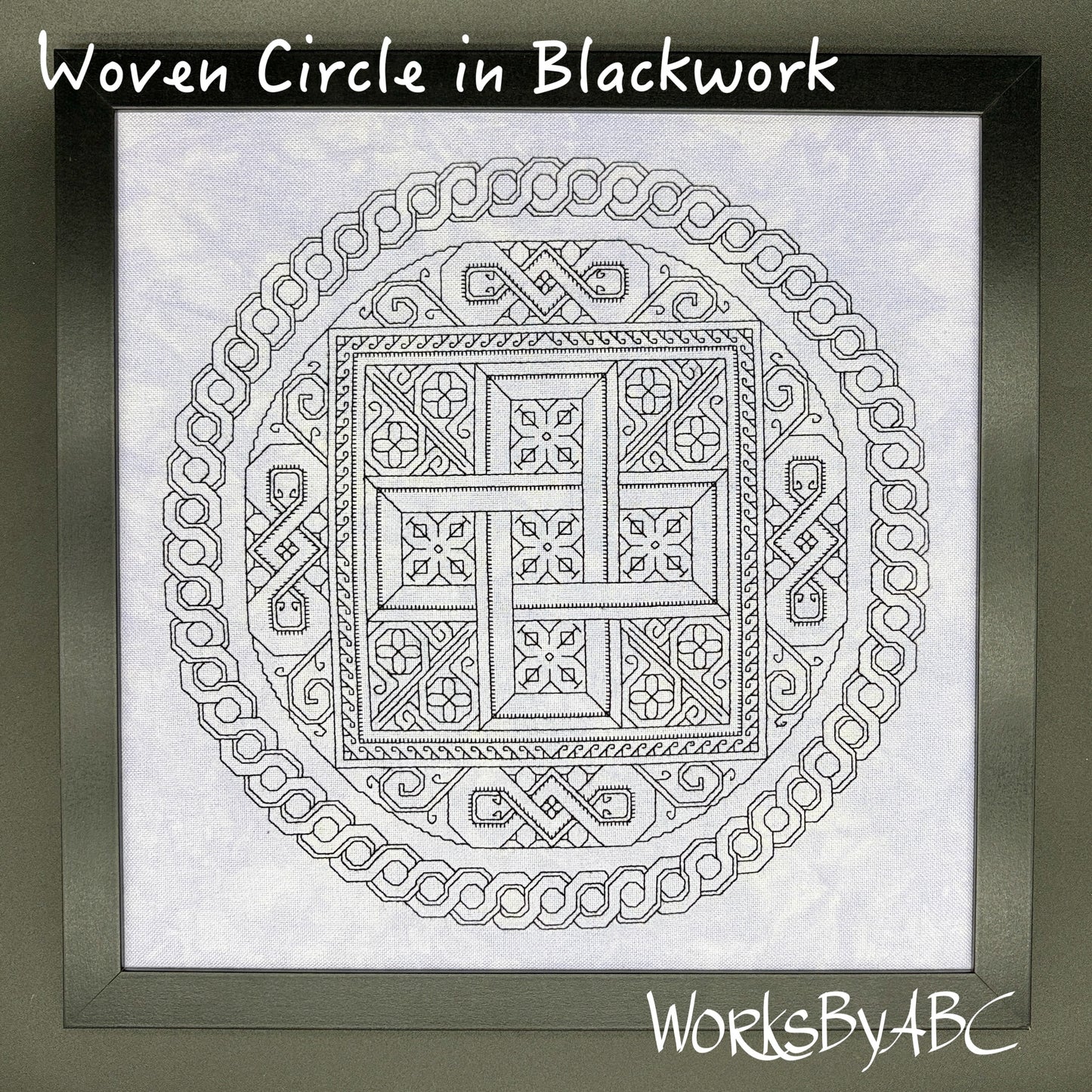 PREORDER! Woven Circle in Blackwork by Works By ABC